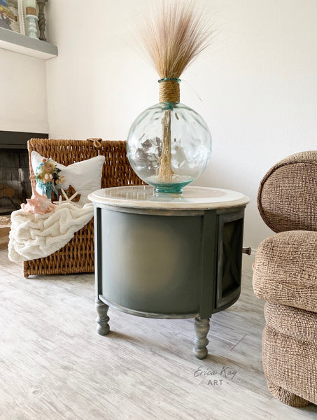 Nautilus Shell End Table with Storage